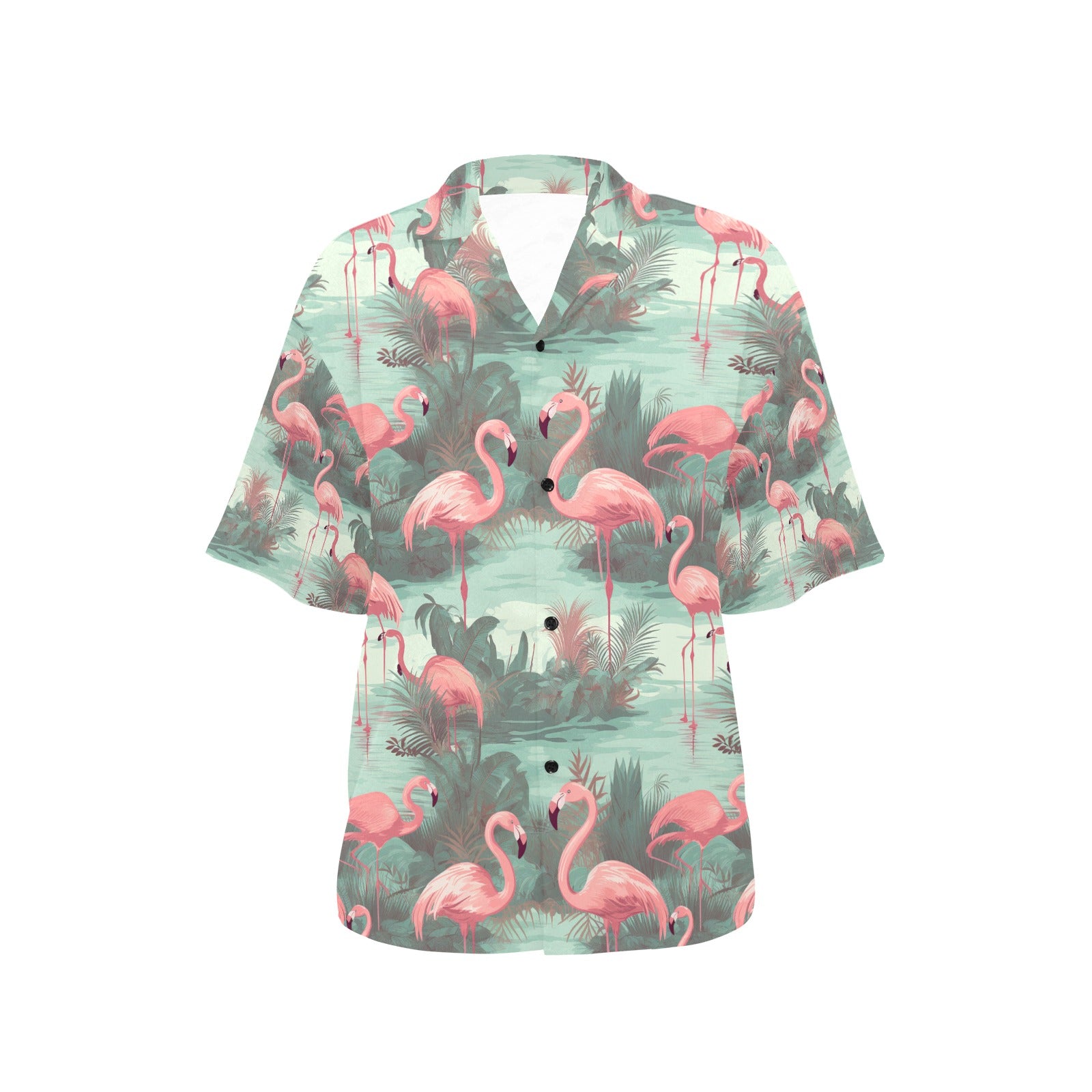 Flamingo Hawaiian Shirt for Women - Sunshine on the Seas