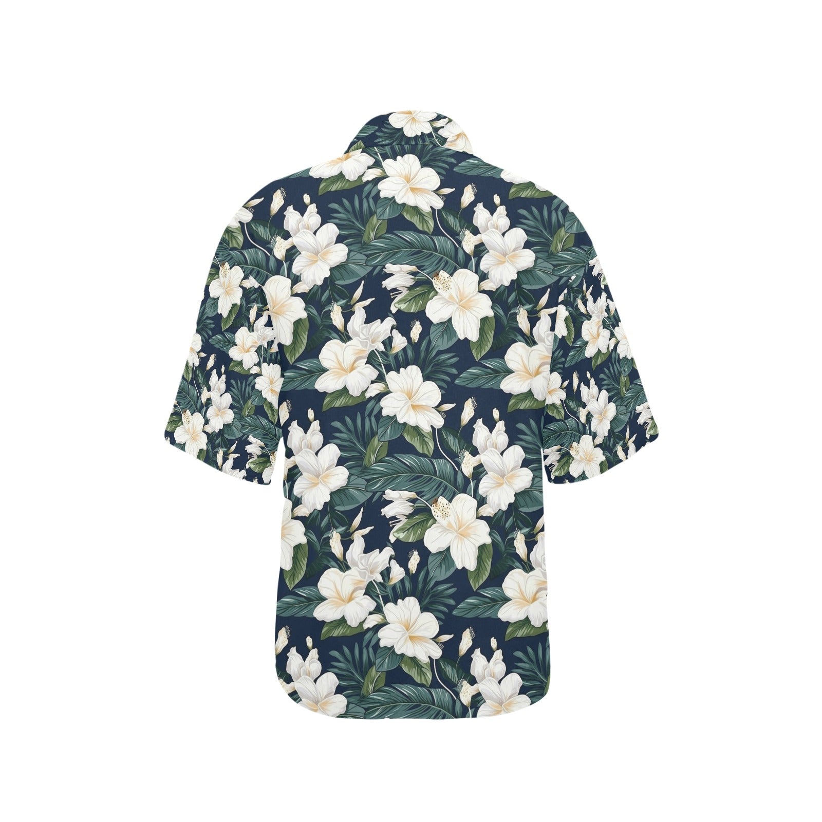 White Hibiscus Hawaiian Shirt for Women - Sunshine on the Seas