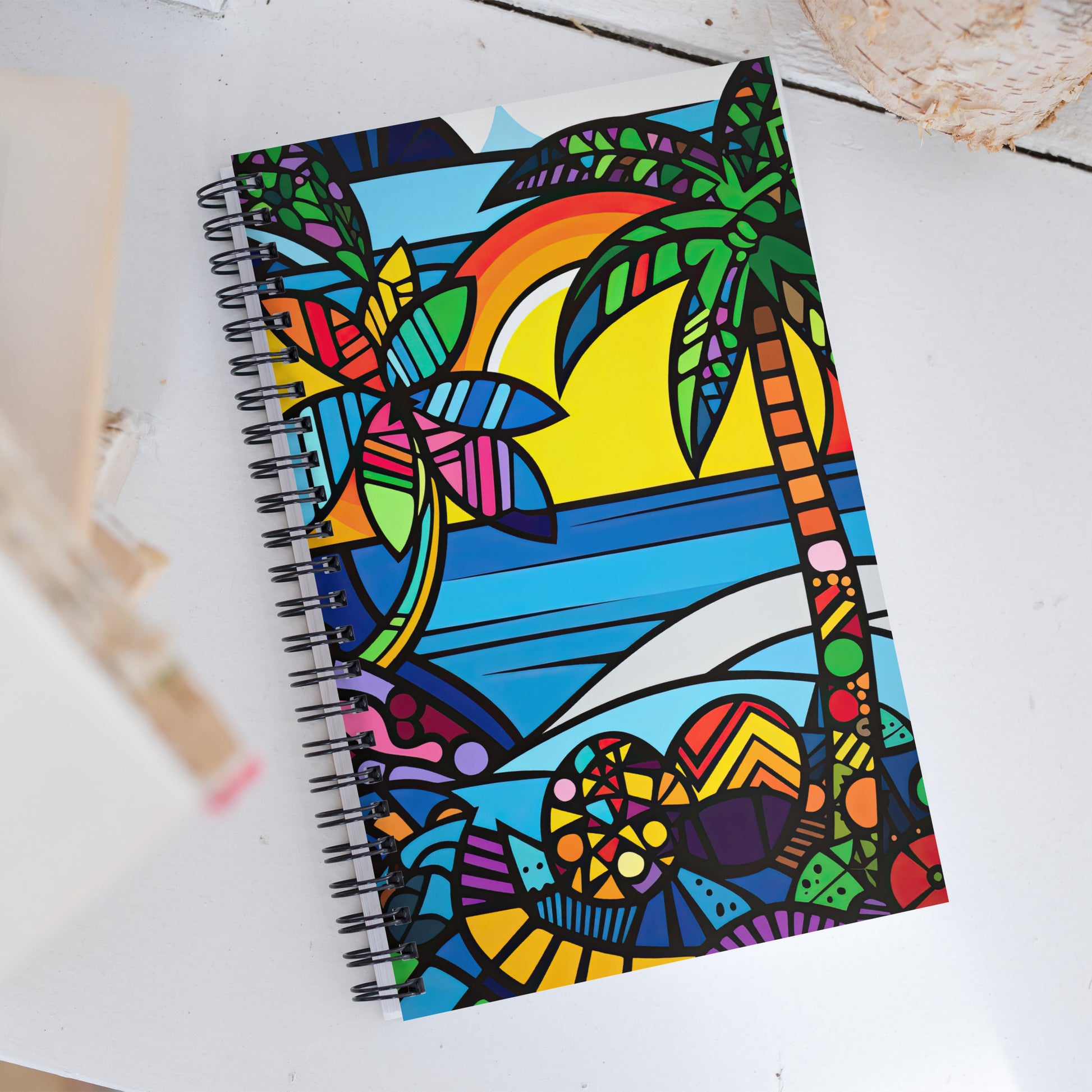 Tropical Palm Trees Spiral notebook - Sunshine on the Seas