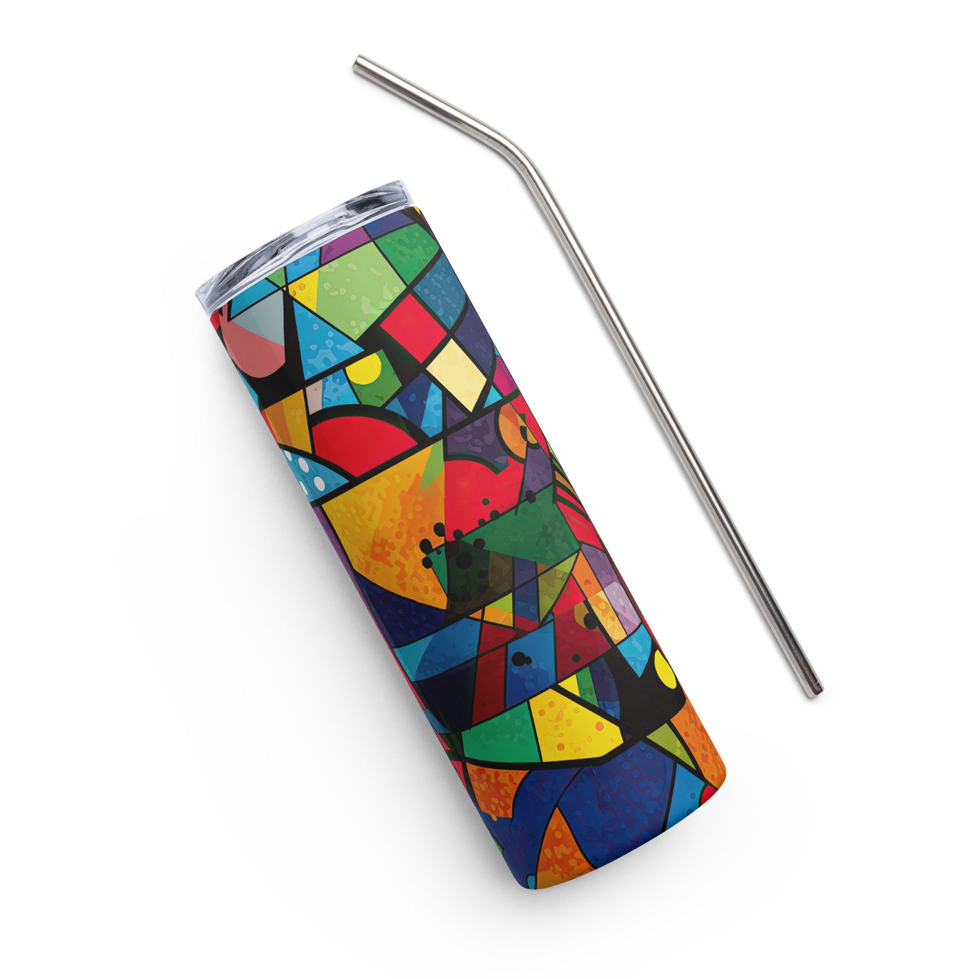 Abstract Stainless steel tumbler - Sunshine on the Seas