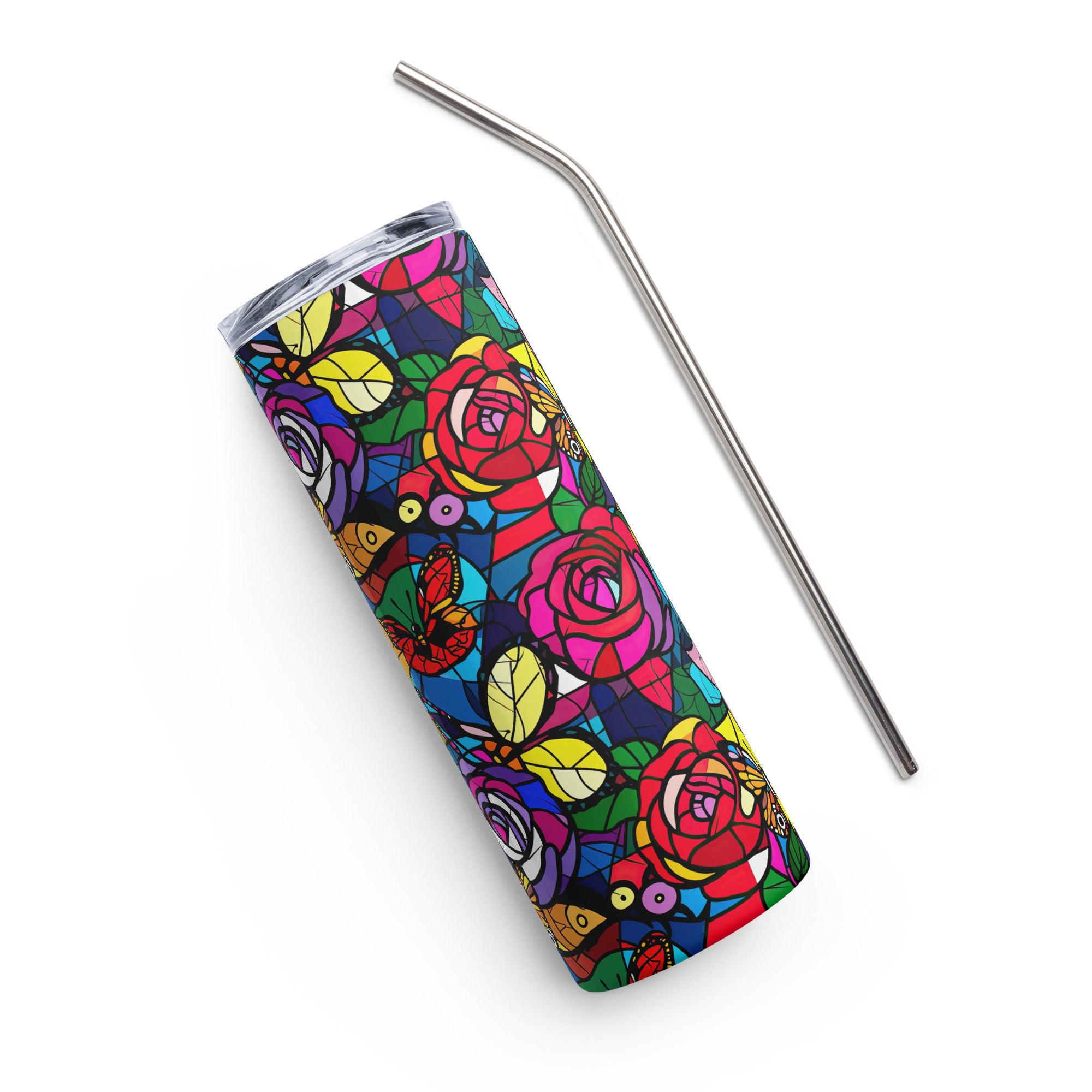 Roses Stainless steel tumbler - Sunshine on the Seas