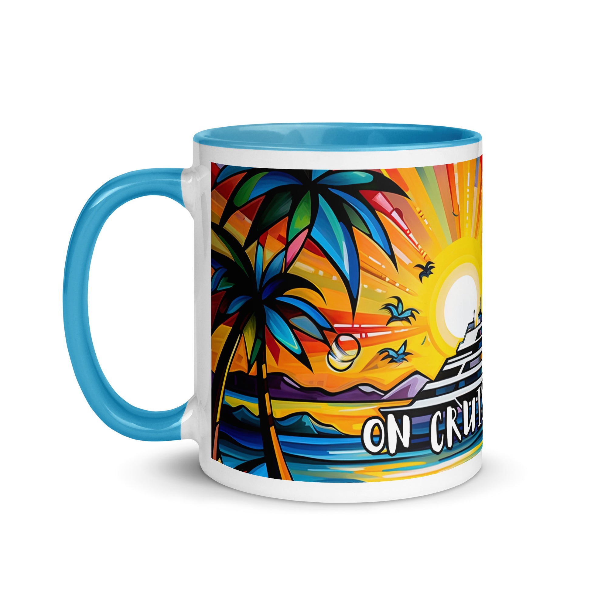 On Cruise Control Mug with Color Inside - Sunshine on the Seas