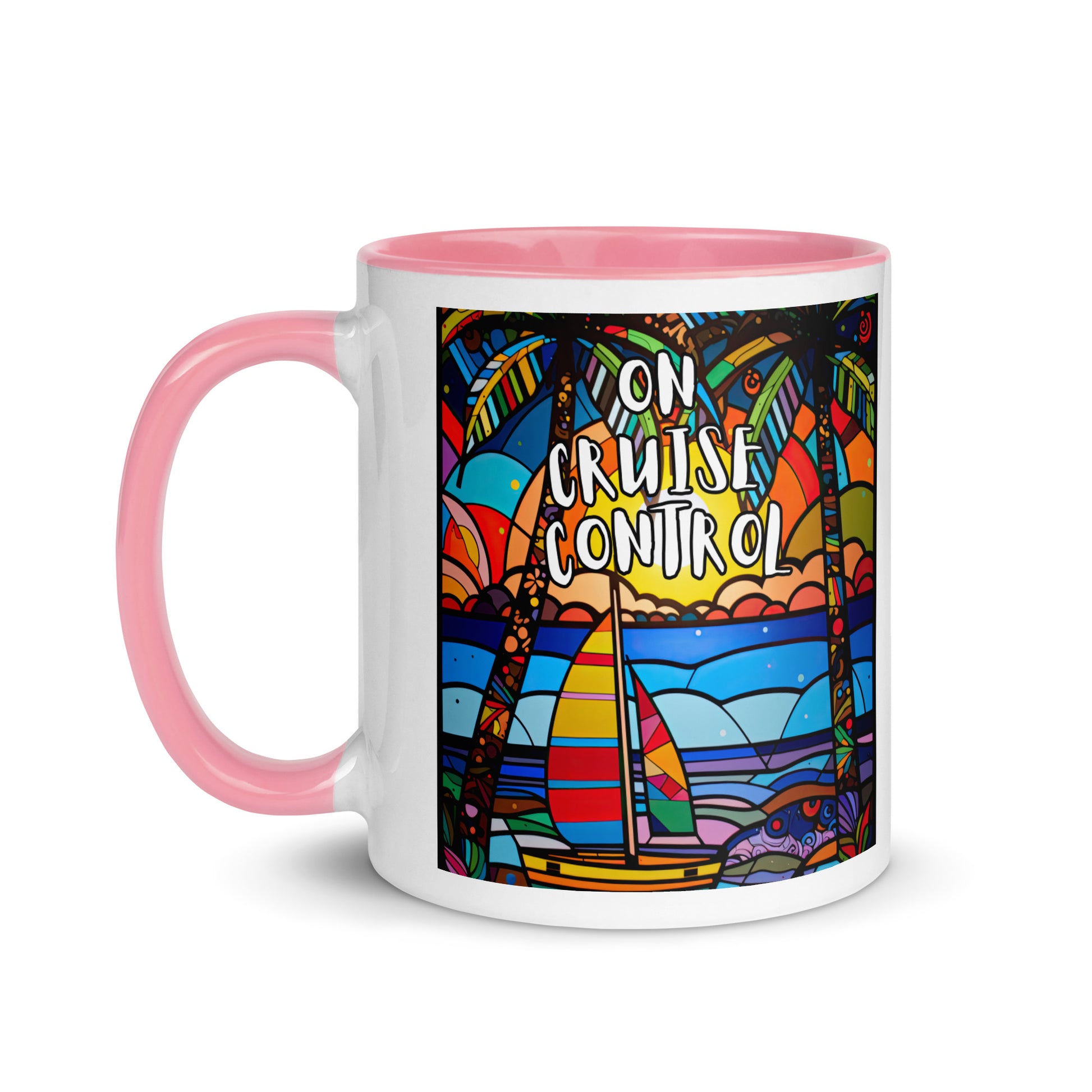On/No Cruise Control Mug with Color Inside - Sunshine on the Seas
